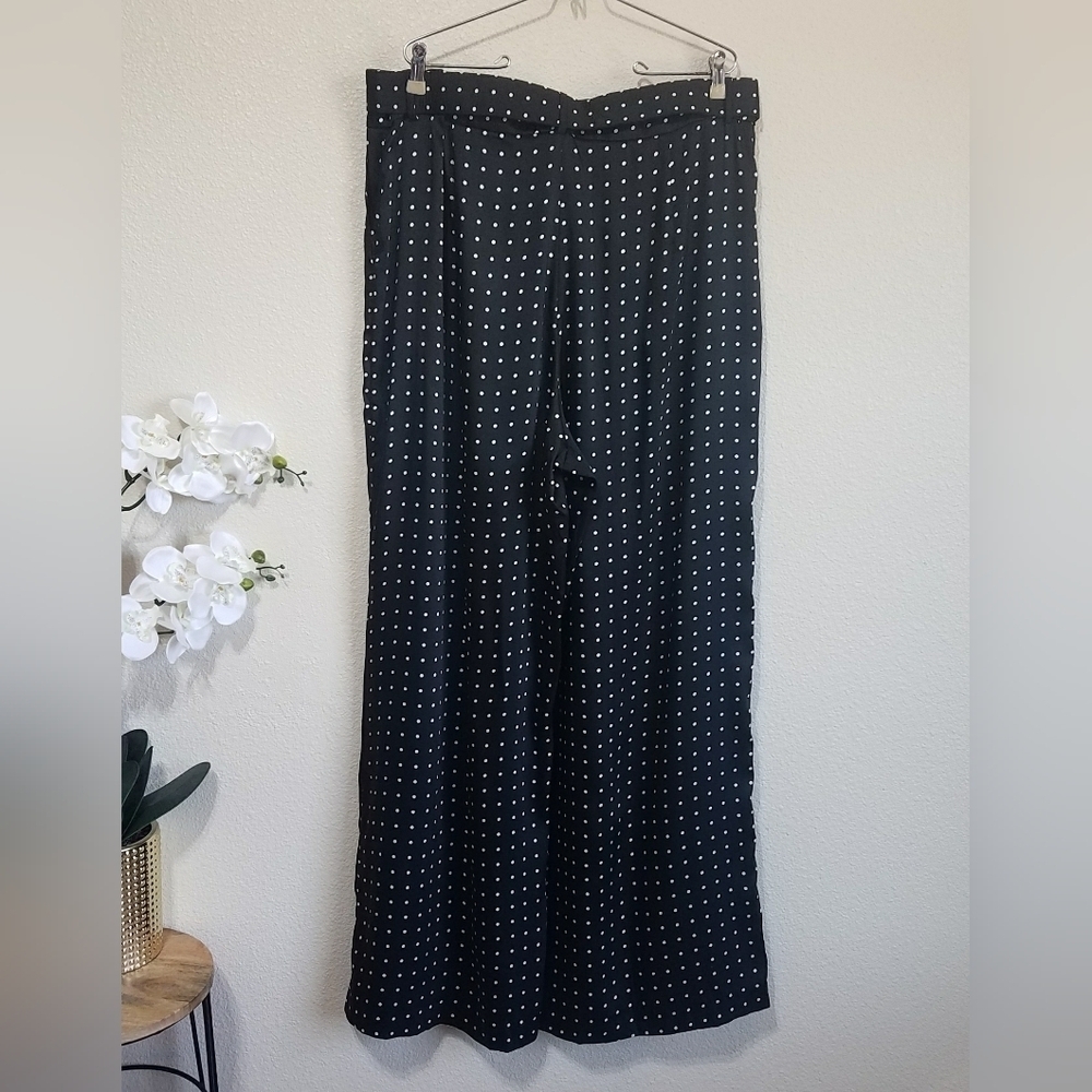 Mango Polka Dot Smart Wide Leg Trousers - Picture 3 of 13